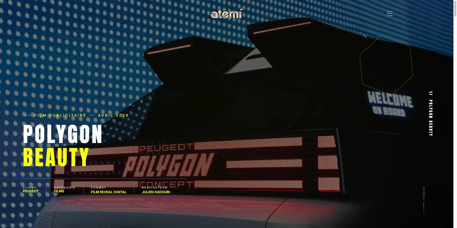 Atemi Productions – page projet POLYGON BEAUTY × Peugeot
